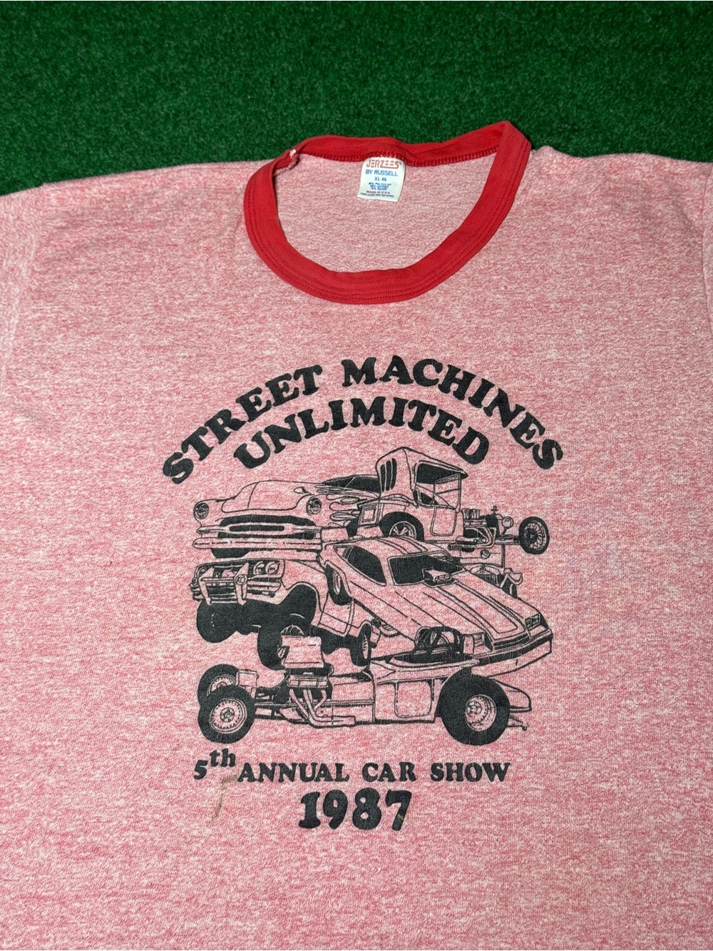 Vintage 80s Hot Rod Racing T-shirt, Americana Street Machines Unlimited (Large)